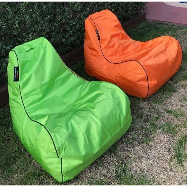 Outdoor bean bag green and orange