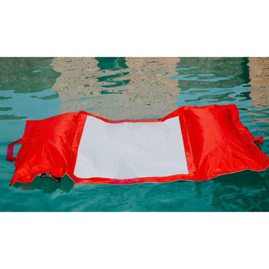 Water Lounger floating pool bean bag red