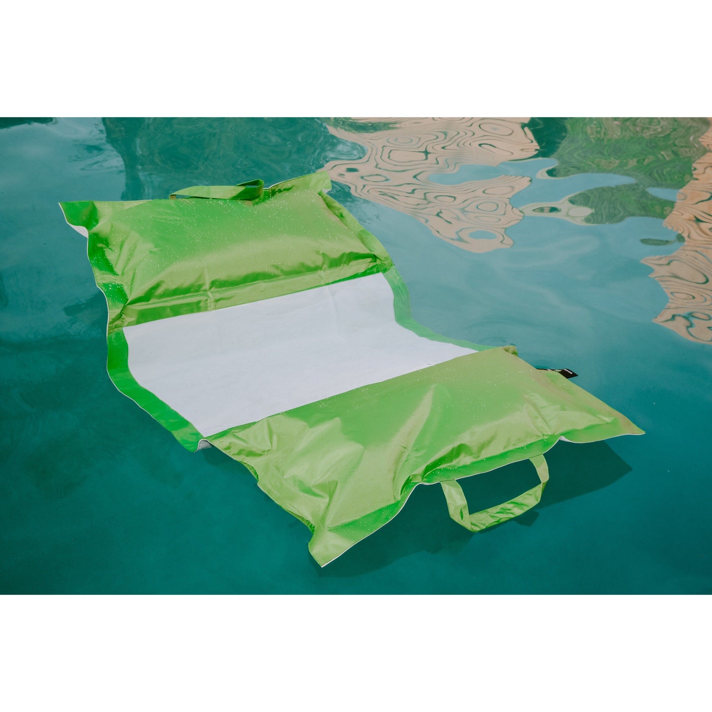 Water Lounger floating pool bean bag green